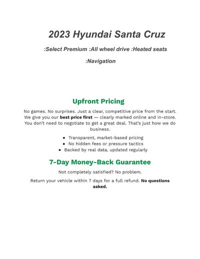 2023 Hyundai SANTA CRUZ SEL Premium AWD