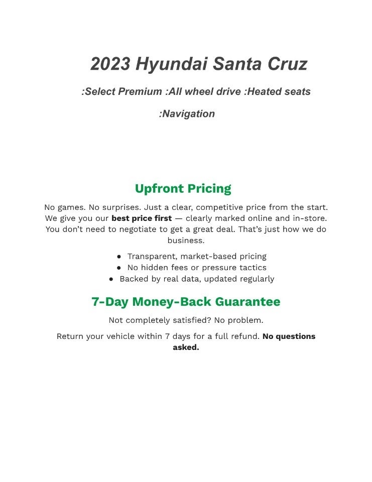 2023 Hyundai SANTA CRUZ SEL Premium AWD