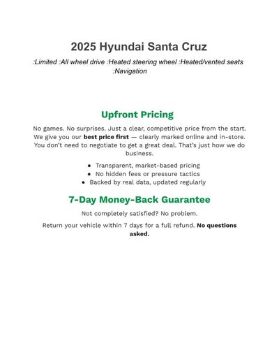 2025 Hyundai SANTA CRUZ Limited AWD