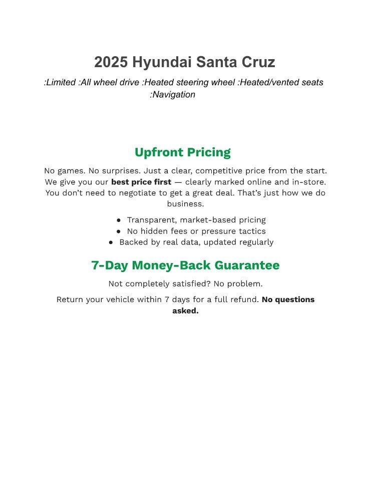 2025 Hyundai SANTA CRUZ Limited AWD