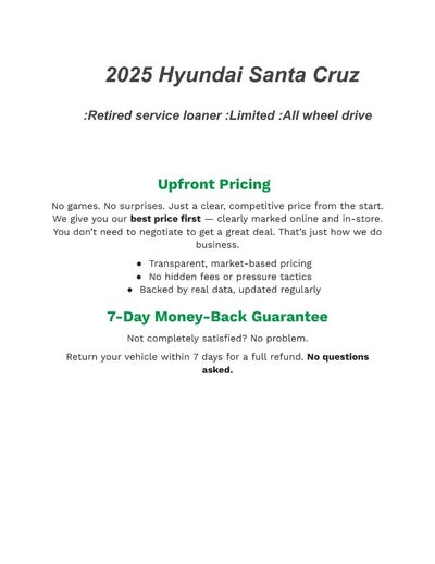 2025 Hyundai SANTA CRUZ Limited AWD