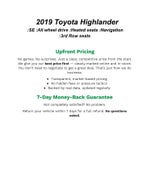 2019 Toyota Highlander XLE V6 AWD