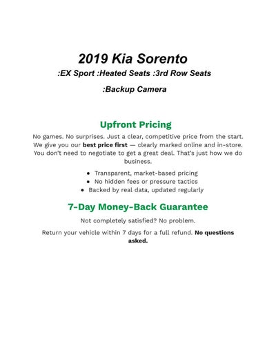 2019 Kia Sorento EX Sport V6 FWD