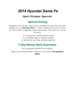 2014 Hyundai SANTA FE SPORT FWD 4Dr 2.4