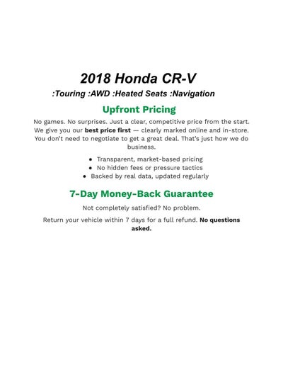 2018 Honda CR-V Touring AWD