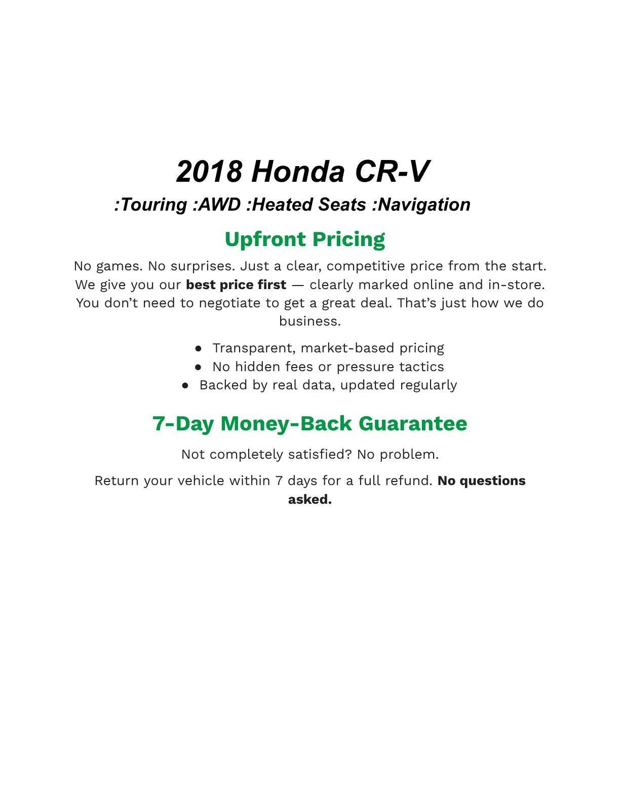 2018 Honda CR-V Touring AWD
