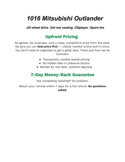 2016 Mitsubishi OUTLANDER SPORT UTILITY