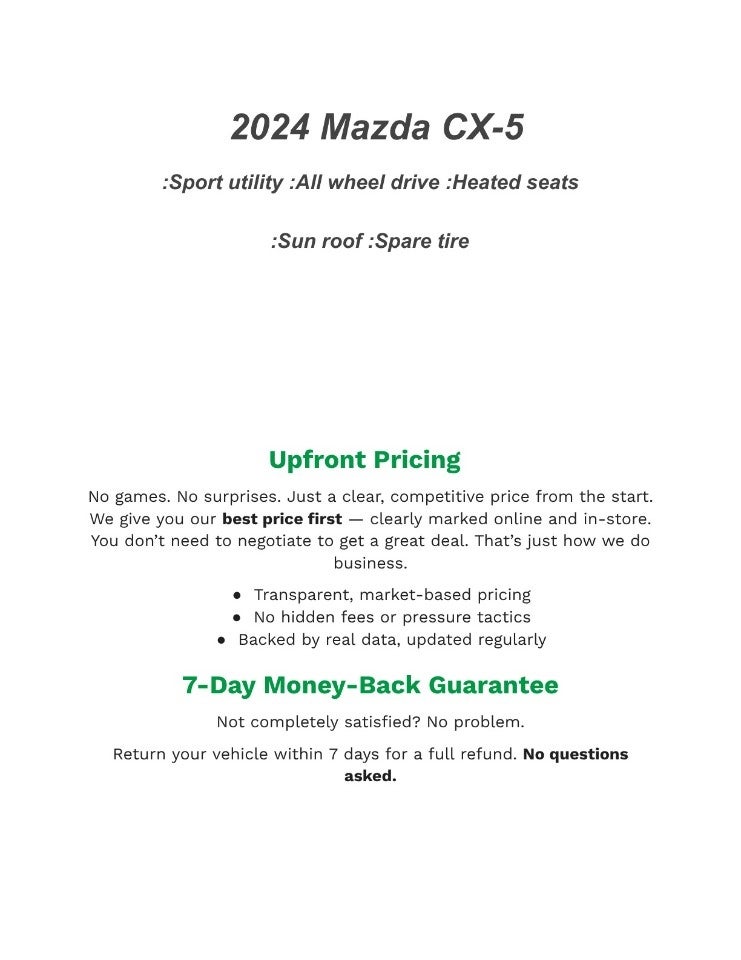 2024 Mazda Mazda CX-5 SPORT UTILITY