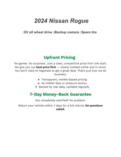 2024 Nissan Rogue AWD SV