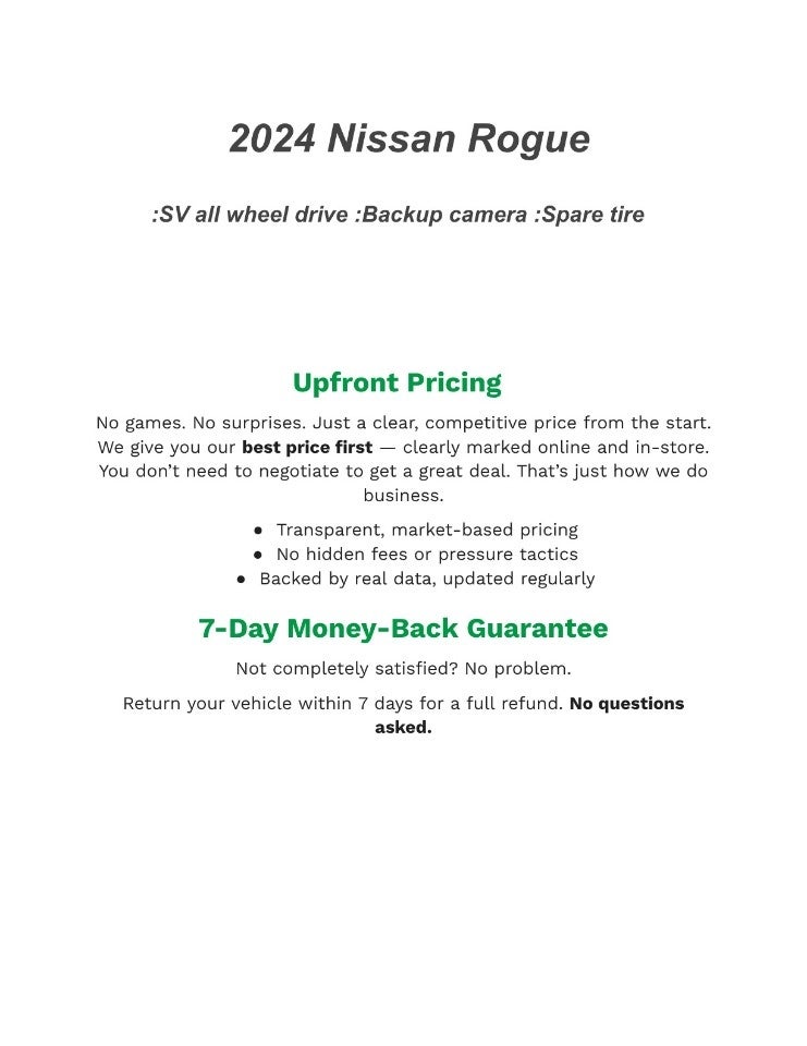 2024 Nissan Rogue AWD SV