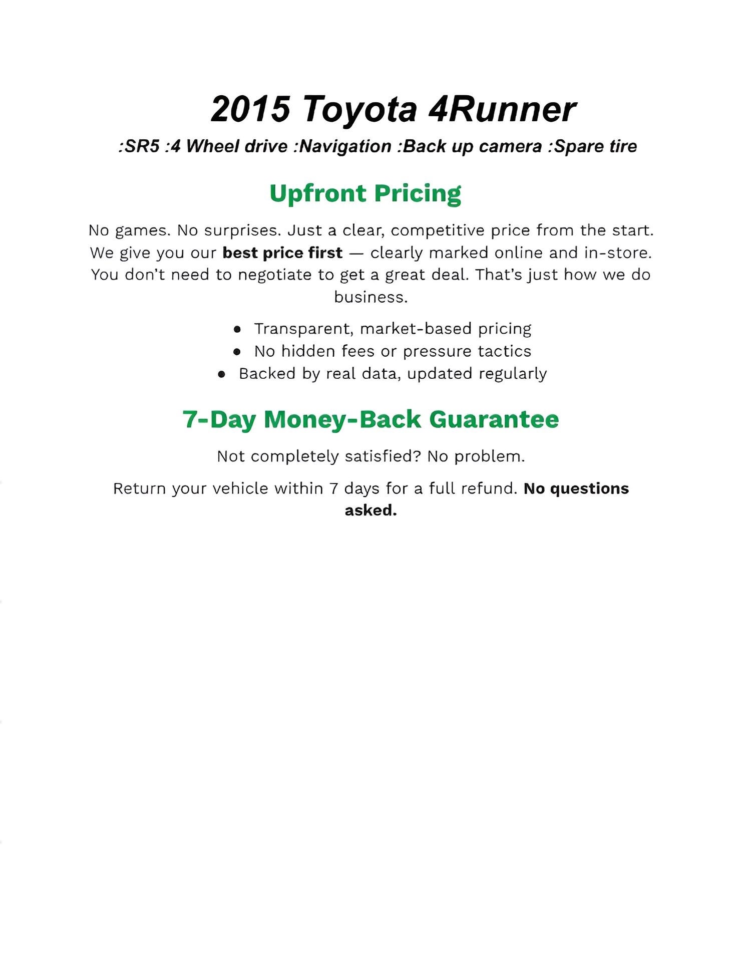 2015 Toyota 4RUNNER SPORT UTILITY