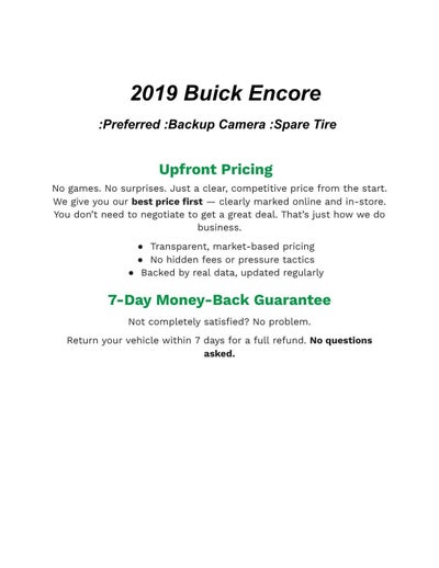 2019 Buick Encore FWD 4dr Preferred