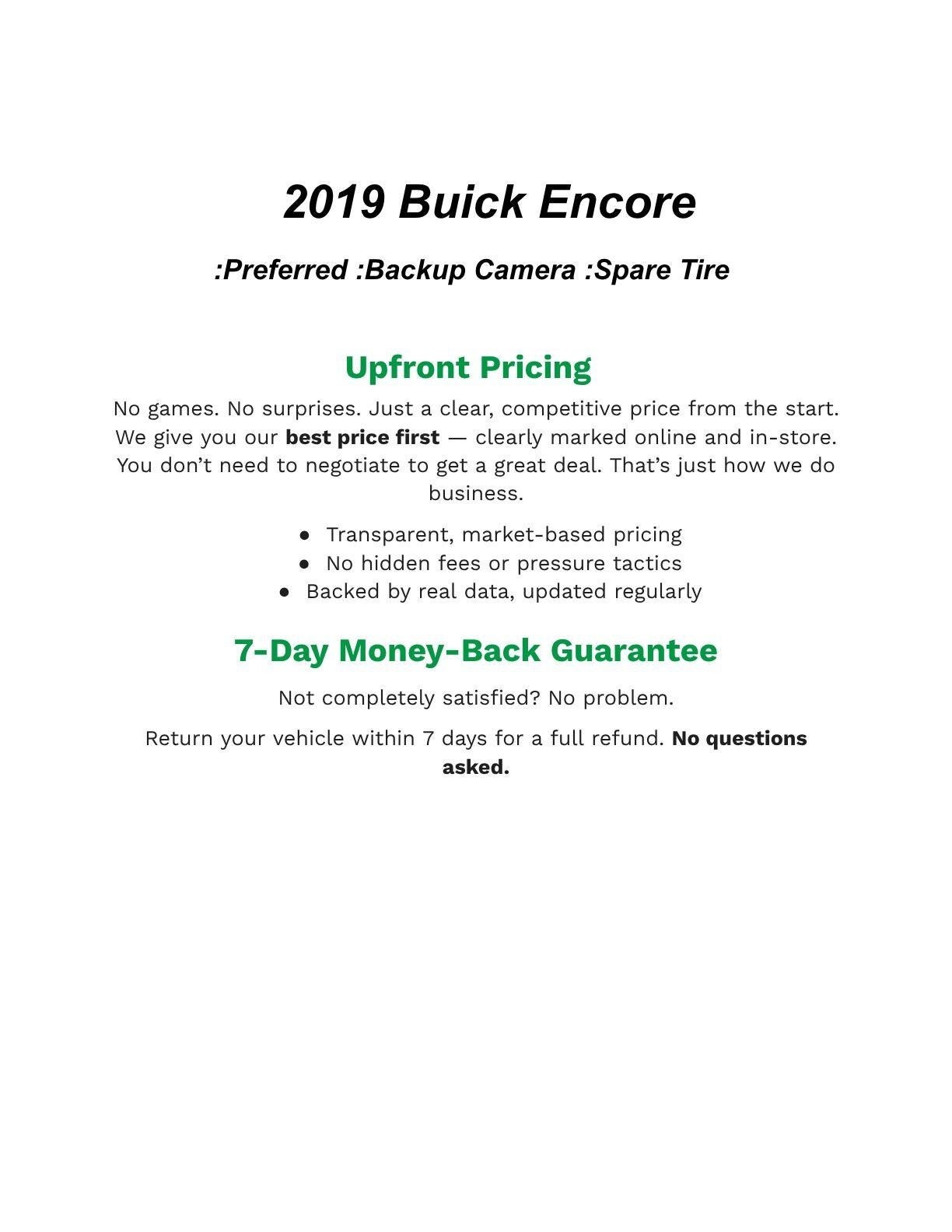 2019 Buick Encore FWD 4dr Preferred
