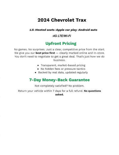 2024 Chevrolet Trax FWD 4dr LS