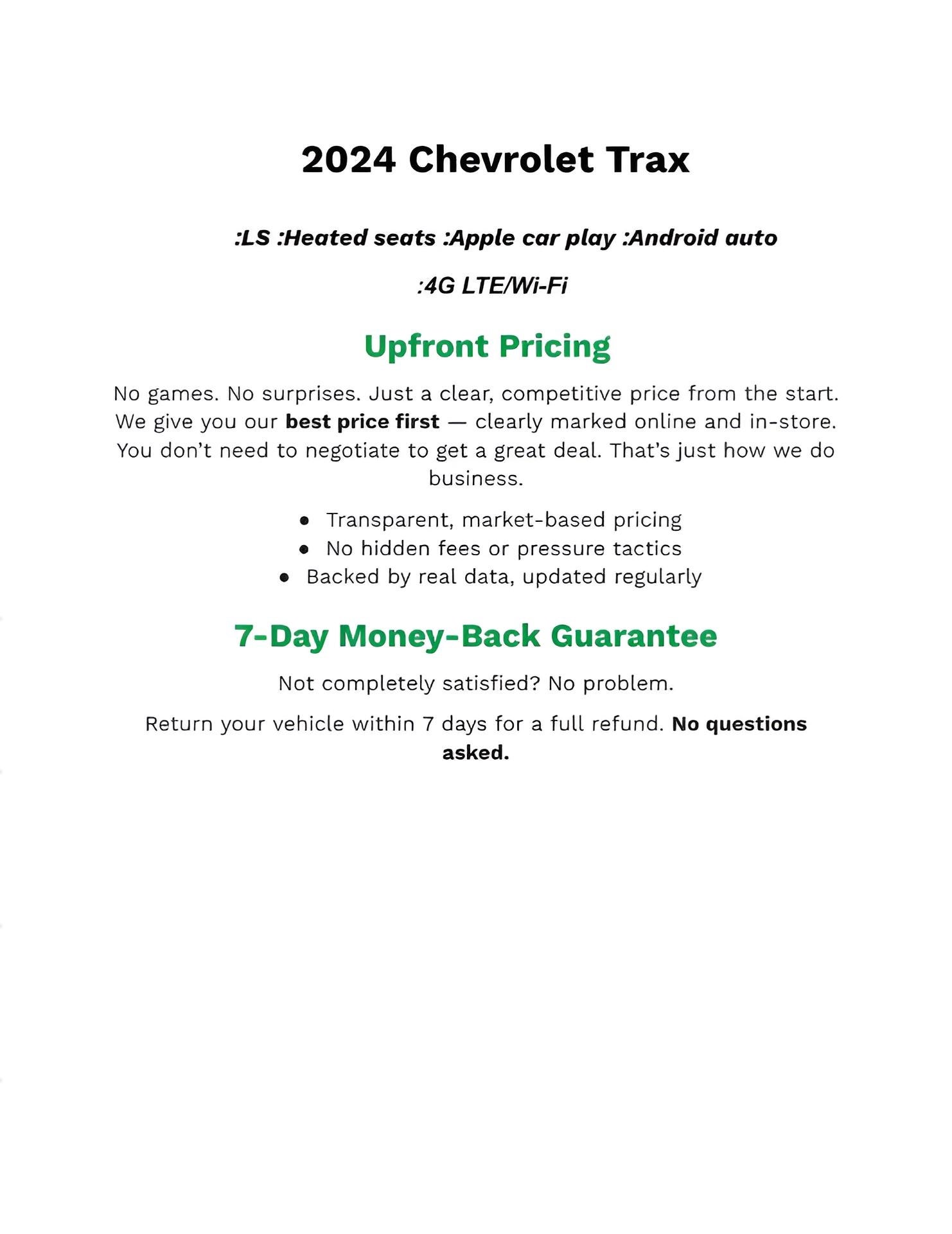 2024 Chevrolet Trax FWD 4dr LS