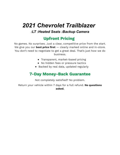 2021 Chevrolet Trailblazer FWD 4dr LT