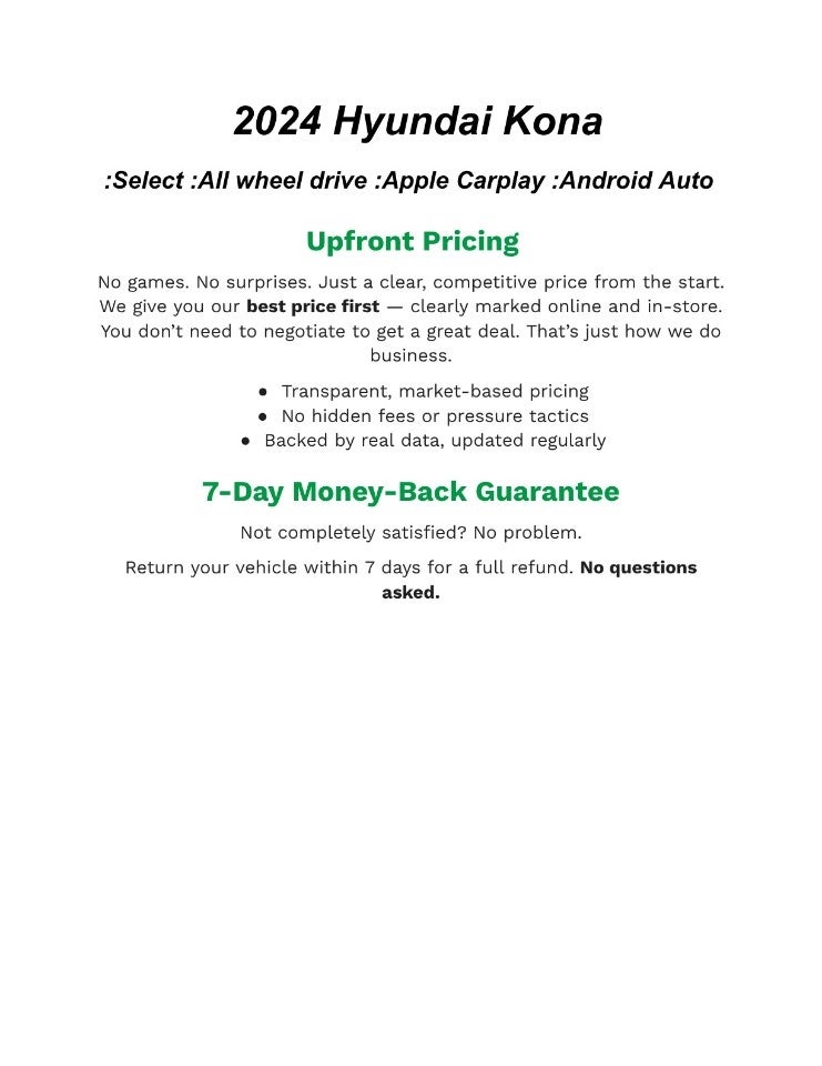 2024 Hyundai KONA SE AWD