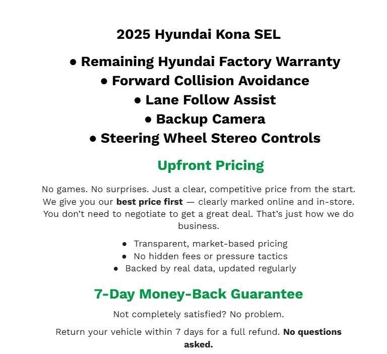 2025 Hyundai KONA SEL FWD