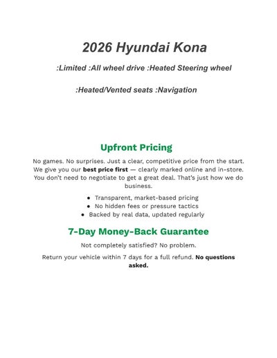 2026 Hyundai KONA Limited AWD
