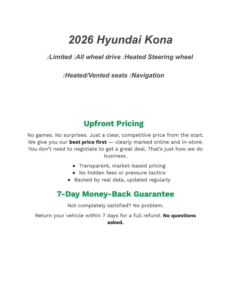 2026 Hyundai KONA Limited AWD