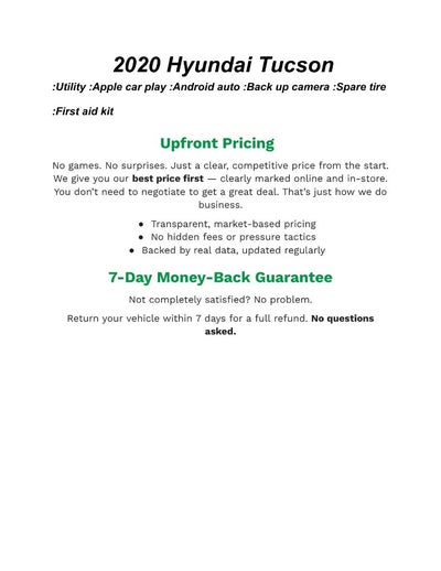 2020 Hyundai TUCSON UTILITY