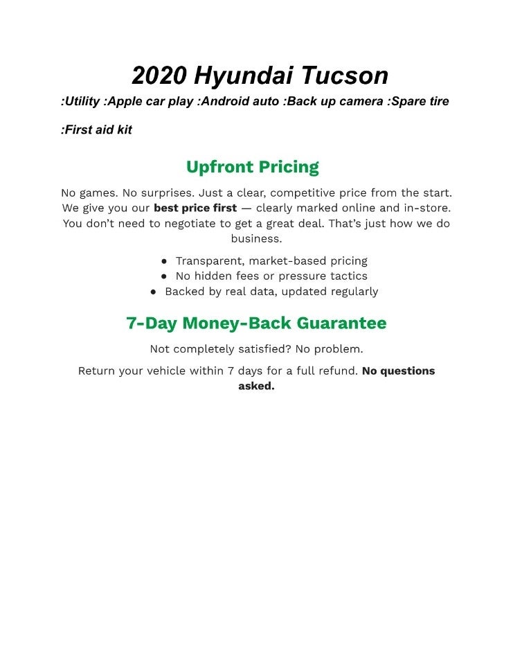 2020 Hyundai TUCSON UTILITY