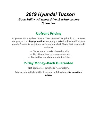 2019 Hyundai TUCSON SE AWD