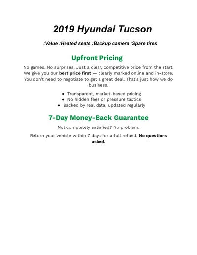 2019 Hyundai TUCSON Value FWD