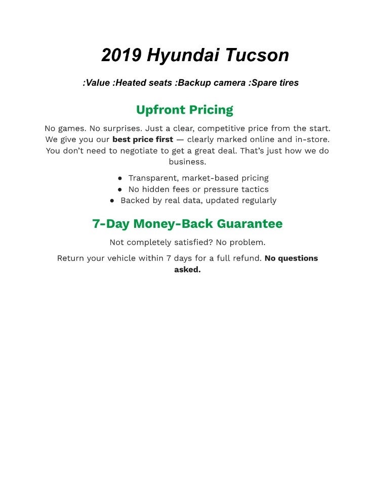 2019 Hyundai TUCSON Value FWD