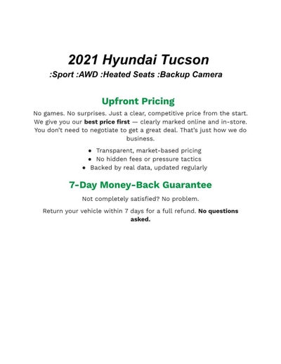 2021 Hyundai TUCSON Sport AWD