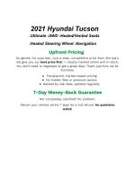 2021 Hyundai TUCSON Ultimate AWD