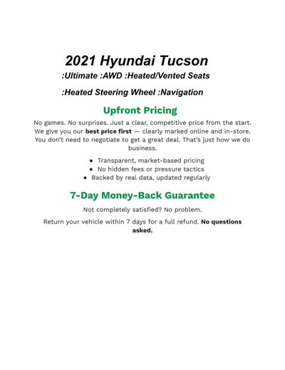2021 Hyundai TUCSON Ultimate AWD