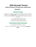 2024 Hyundai TUCSON HYBRID SEL Convenience AWD