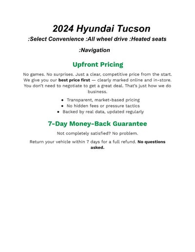 2024 Hyundai TUCSON HYBRID SEL Convenience AWD