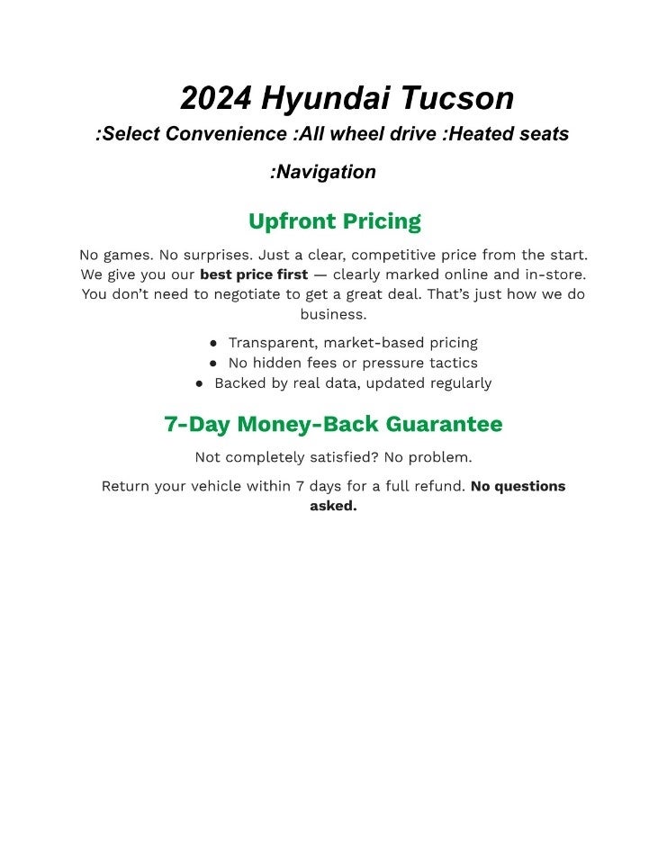 2024 Hyundai TUCSON HYBRID SEL Convenience AWD