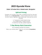 2023 Hyundai KONA SEL Auto AWD
