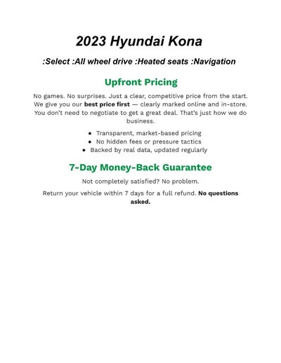 2023 Hyundai KONA SEL Auto AWD