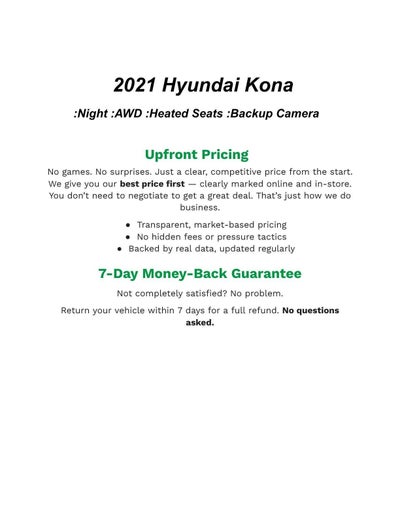 2021 Hyundai KONA NIGHT DCT AWD