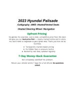 2023 Hyundai PALISADE Calligraphy AWD