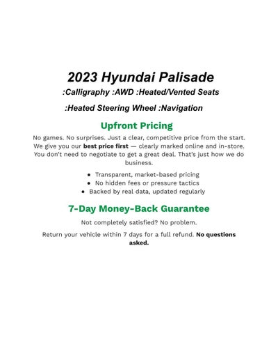 2023 Hyundai PALISADE Calligraphy AWD