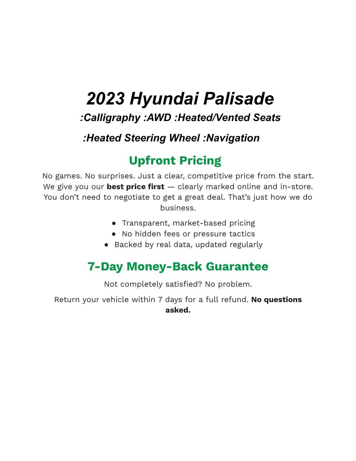 2023 Hyundai PALISADE Calligraphy AWD