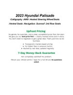 2023 Hyundai PALISADE Calligraphy AWD