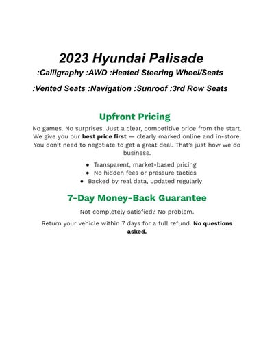 2023 Hyundai PALISADE Calligraphy AWD