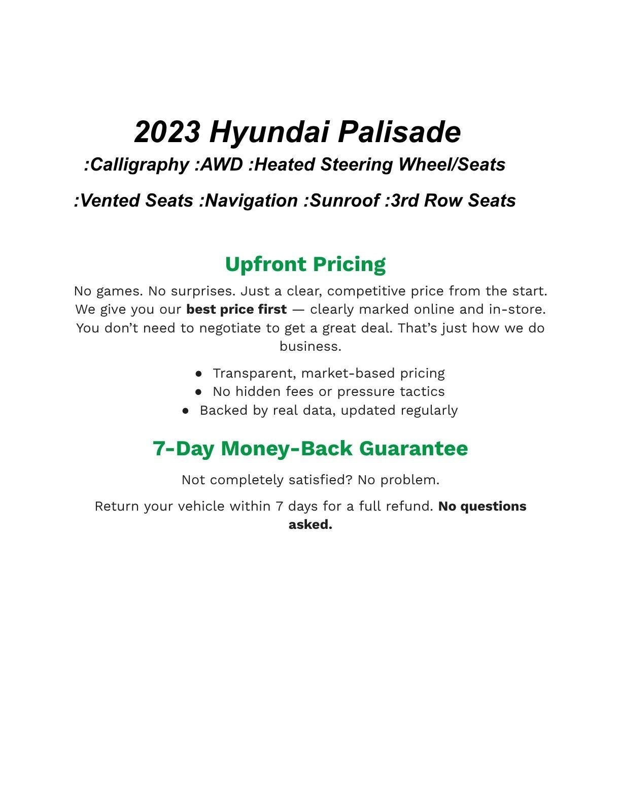 2023 Hyundai PALISADE Calligraphy AWD