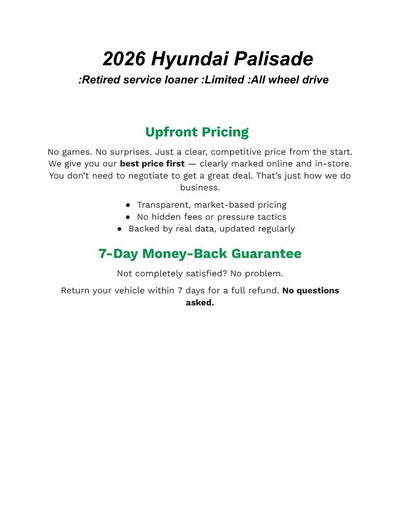 2026 Hyundai PALISADE Limited AWD