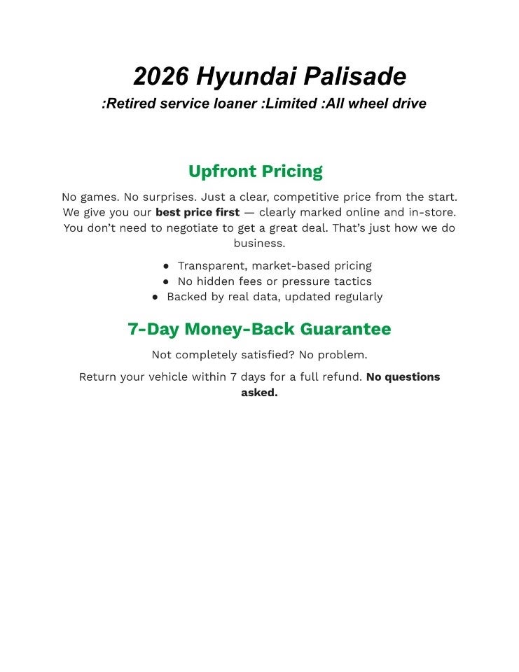 2026 Hyundai PALISADE Limited AWD