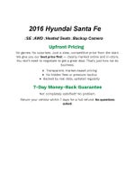 2016 Hyundai SANTA FE AWD 4Dr SE