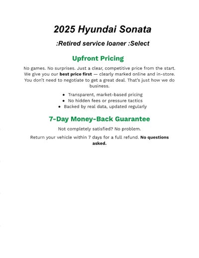 2025 Hyundai SONATA SEL FWD