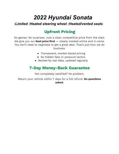 2022 Hyundai SONATA Limited 1.6T