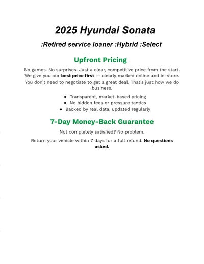2025 Hyundai SONATA HYBRID SEL FWD